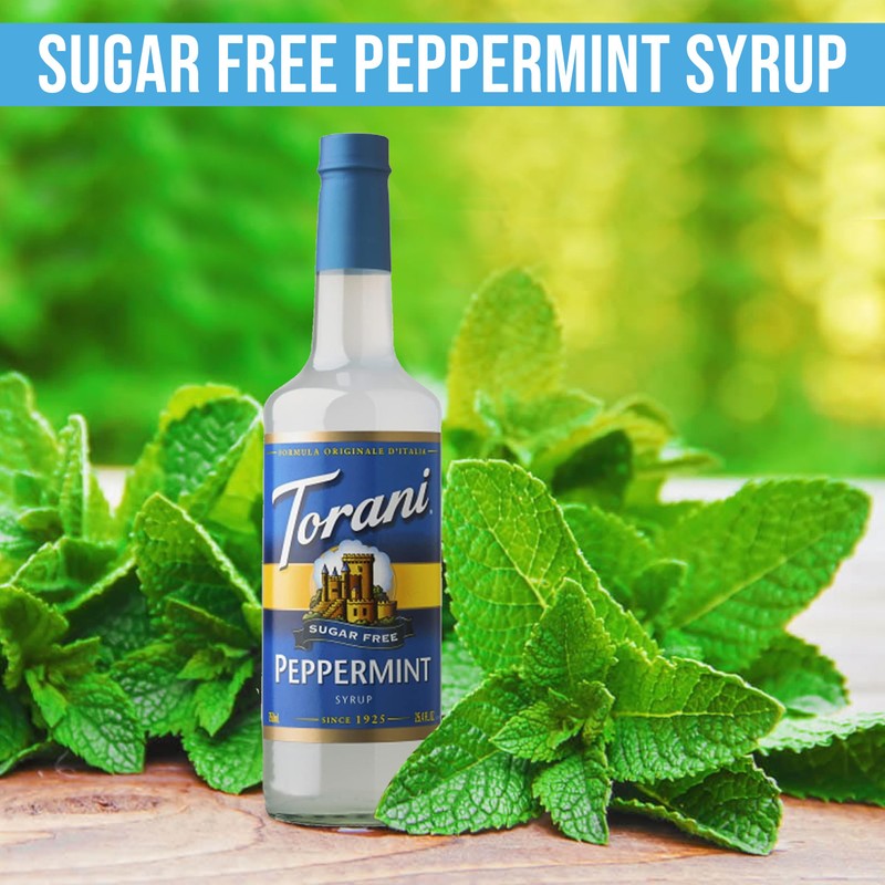 Sugar Free Peppermint Syrup for Coffee 25.4 Ounces Coffee Syrups