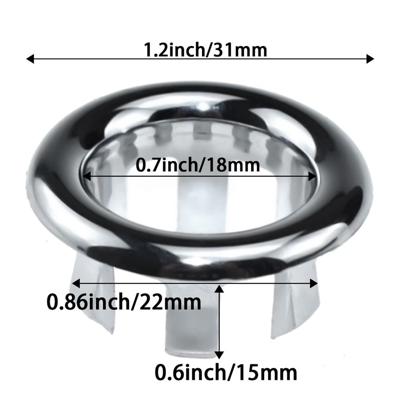 Aifeier ET 4 Pieces Sink Overflow Ring Kitchen Bathroom Sink