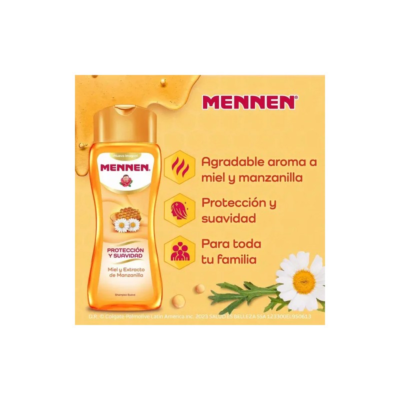 Shampoo Protección Y Suavidad Miel Manzanilla 700ml Mennen