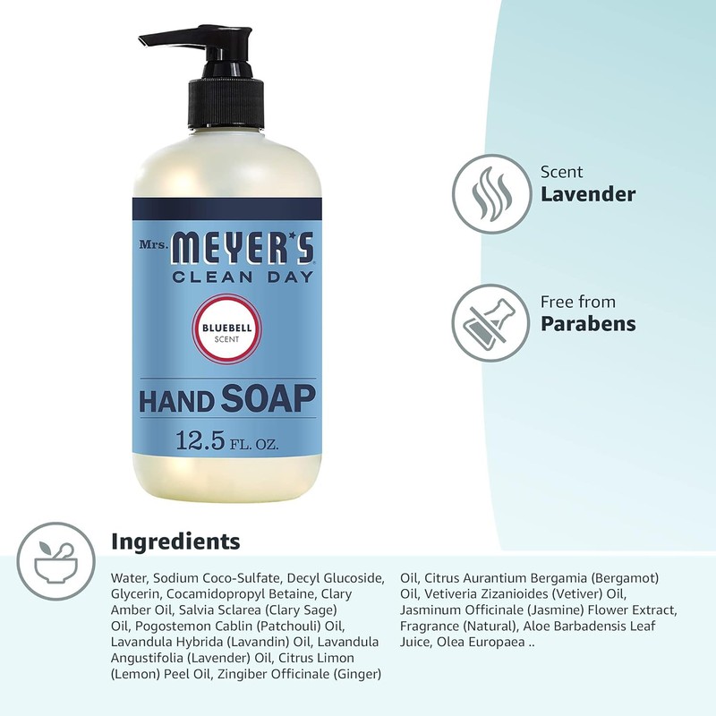 Mrs. Meyers Clean Day Liquid Hand Soap Hard 12.5 Oz