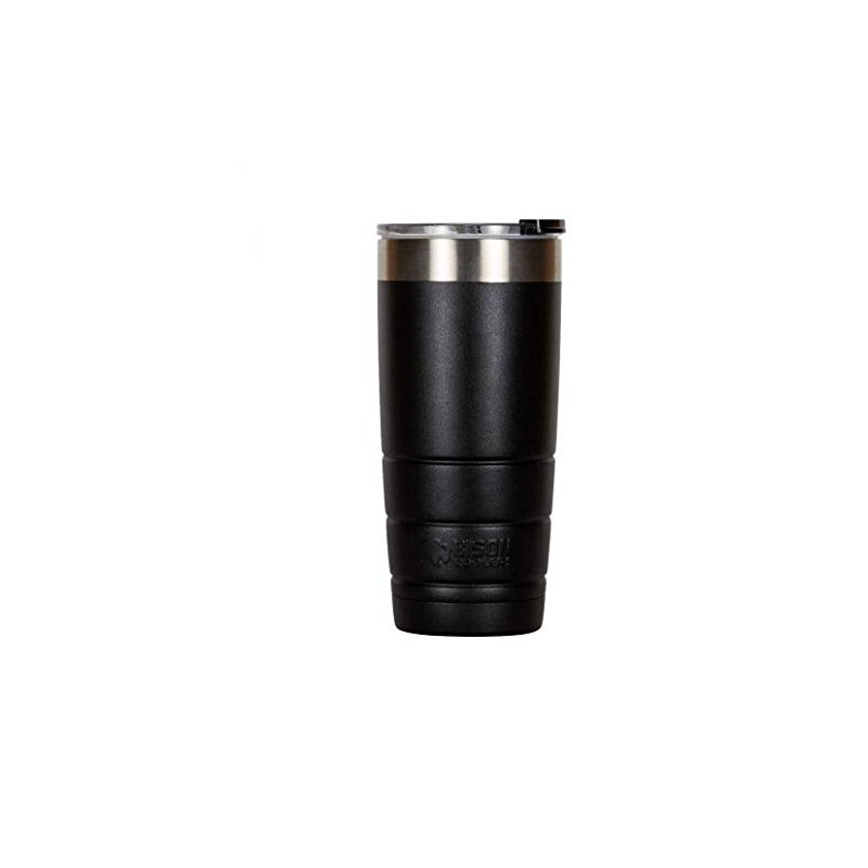 BISON COOLERS 22 oz Black Tumbler | Sweat Proof Design