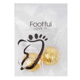 CHI-ENTERPRISE - zwei magnetische Massagebälle - klein | Faszienbälle zur selbsttherapeutischen Akupressur Behandlung | Inhalt: 2 Igelbälle in gold, je 32 mm Durchmesser & 228 Akupressurnadeln