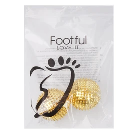 CHI-ENTERPRISE - zwei magnetische Massagebälle - klein | Faszienbälle zur selbsttherapeutischen Akupressur Behandlung | Inhalt: 2 Igelbälle in gold, je 32 mm Durchmesser & 228 Akupressurnadeln