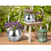 FGBNM Disco Ball Planter, 1pcs 10” Silver Disco Ball Planter,