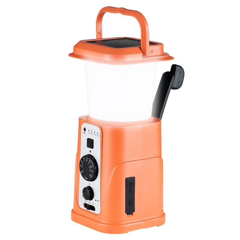 Multifunctional Camping Light LED Campsite Lantern AM/FM/WB/NOAA Weather Radio Portable