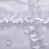 GARSTYLE White Ruffle Diamond Fabric Shower Curtain for Bathroom |
