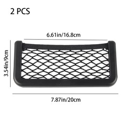 XINLRYUYING 2 Pack Car Storage Net Bags Universal Car Mesh Organizers with Screws Mesh Organizer Nets for Car Seat Trunk Backrest