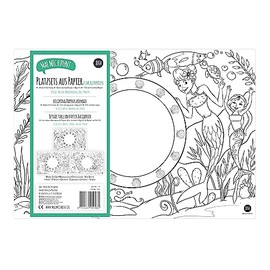 12 Children's Paper Placemats, Paper Placemats Children: Zoo, Mermaid and Pirate Motifs, Children's Placemats for Colouring, Craft Mat, Children's Activity, Mal Me Colourful