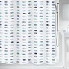Spirella 10.19261 Santorini Blue Textile Shower Curtain – Fabric Shower