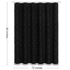 Craidlela Extra Long Black Boho Woven Fabric Shower Curtain with