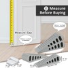 JQK Rubber Door Stopper Wedge, Grey 6 Pack Soft TPR