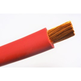 4 AWG HEAVY DUTY Extra Flexible Welding Lead Car Solar Battery Cable 600 VOLT - RED - 25 FEET - Made in the USA!