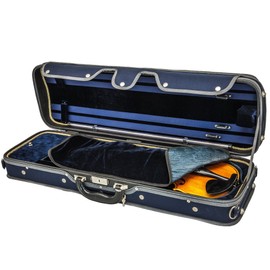 Sky Violin Oblong Case VNCW07 Solid Wood with Hygrometers Blue/Blue