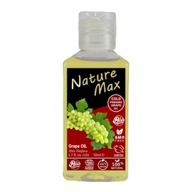 Nature Max Grape Oil Organic Natural Undiluted Pure For Skin Care & Hair Cold Pressed Premium Quality (1Pack = 1.70 oz / 50 ml) زيت العنب