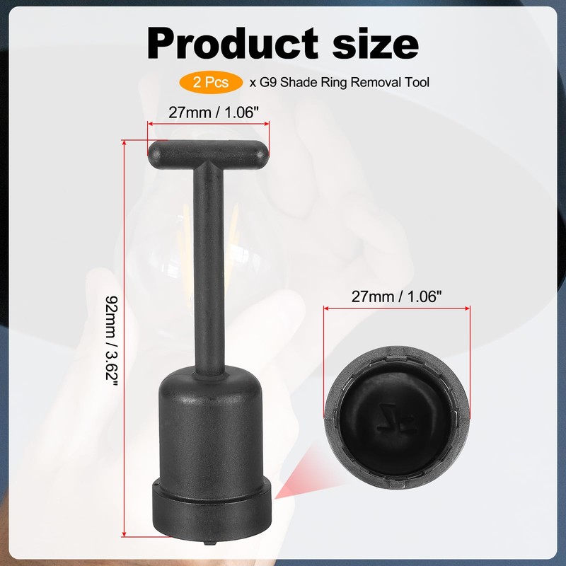 PATIKIL G9 Socket Ring Removal Tool, 2 Pcs PVC Plastic