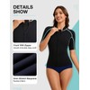 Lemorecn Women’s 2mm Wetsuit Top Short Sleeve, Front Zip Wet