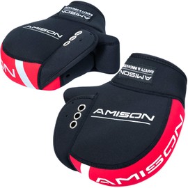 Amison Motorcycle Steering Wheel Cover Neoprene Thermal Waterproof Windproof Steering Wheel Warmer Thermal with Reflective Coating