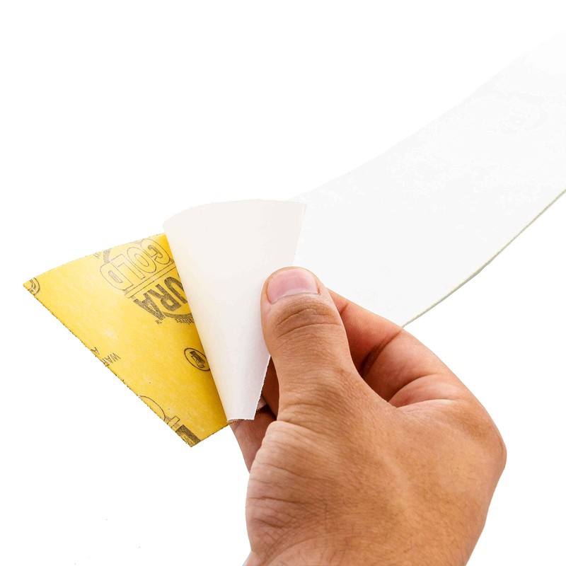 Dura-Gold Premium 80 Grit Gold Pre-Cut PSA Longboard Sandpaper Sheets,