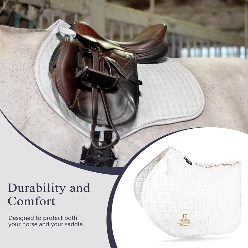 Harrison Howard Ergonomic Design Saddle Pad Non-Slip Suede Outer Perfect