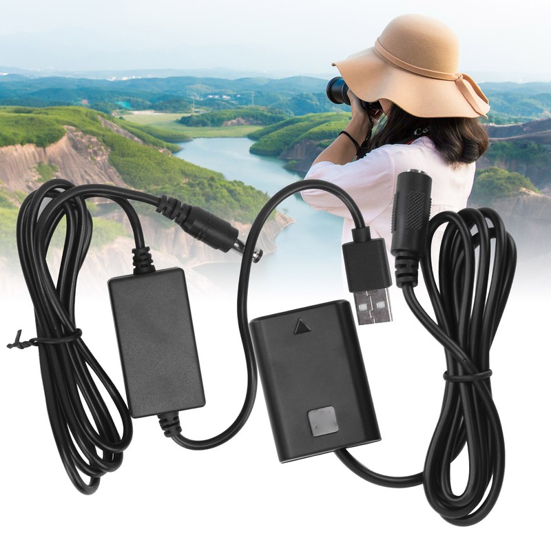NPFW50 Dummy Battery DC Coupler Power Adapter with USB Drive