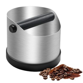 Knock Container for Portafilter, 700 ml Stainless Steel Coffee Grounds Tee Container, Coffee Knock Box, Coffee Grounds Tee Box, Barista Accessories for Recycling Coffee Grounds (Silver)