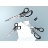 Interdruk - Precision Stainless Steel Scissors - Ergonomic Rubber Handle