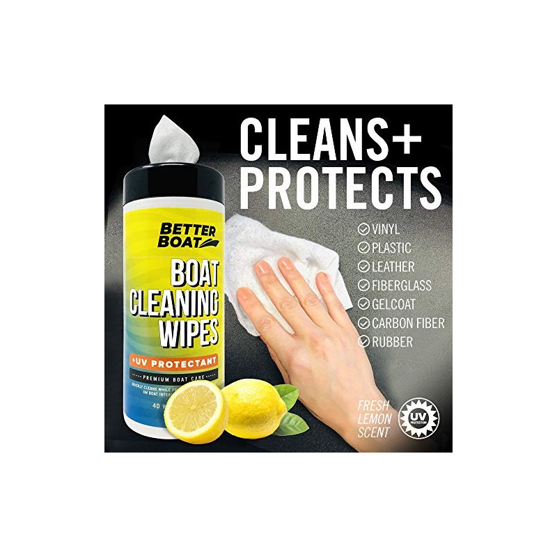 Better Boat Cleaner Wipes with UV Protection for Marine and