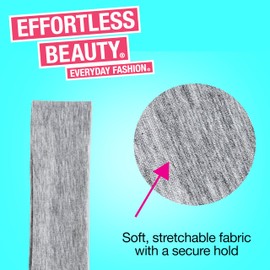 Scunci by Conair Soft Stretchable Headbands- accessories for women - mens headband - running headband- Assorted Colors - 5 Count