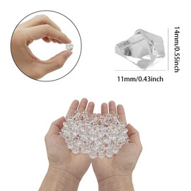 GYSRXS 1000 Pieces Transparent Plastic Diamonds Decorative Confetti Diamonds Wedding Artificial Diamonds for Vases Wedding Decoration Photography Props (11 x 14 mm)