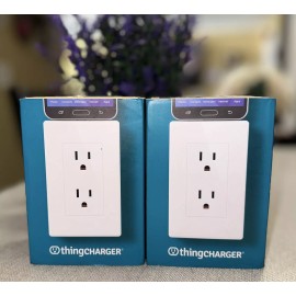 ThingCharger 2 pack thingCHARGER 2X with Micro USB Adapter Tip And 2x USB Ports White New