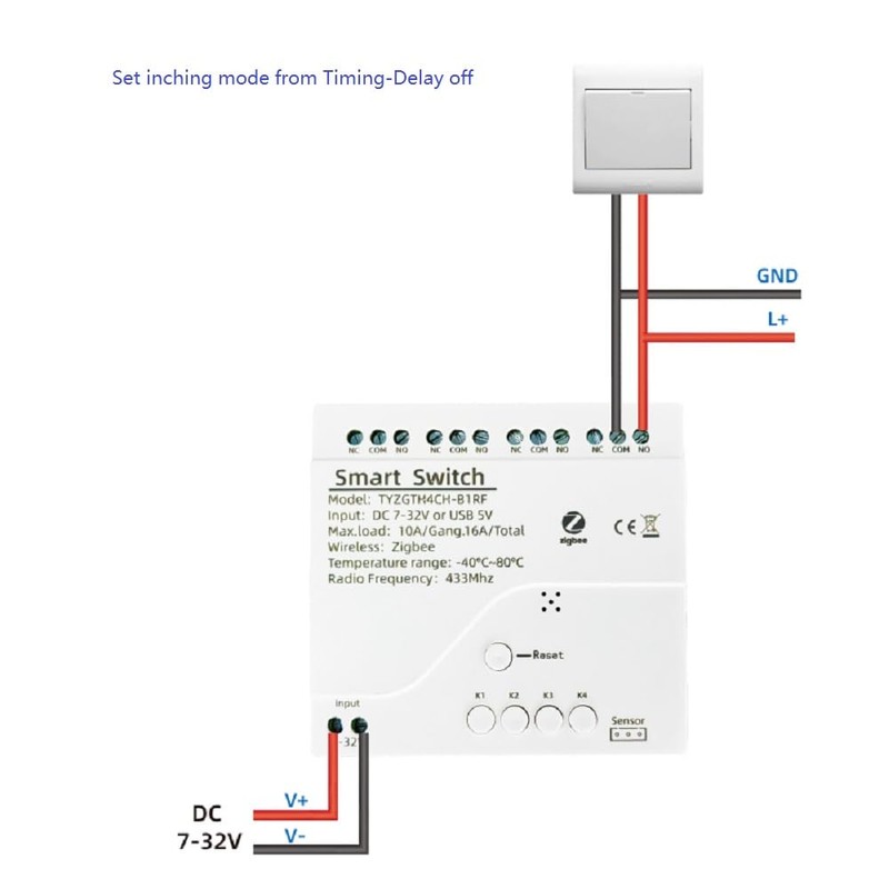 MHCOZY Smart Zigbee Temperature Controller 5-32V Dry Contact Passive Output