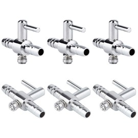 Pawfly 6 Pieces Air Distributor Aquarium Air Valve Air Flow Regulator Check Valve Aquarium Air Control Valve Disposable Aquarium Air Flow Control Lever Straight Valve Distributor Splitter for Fish