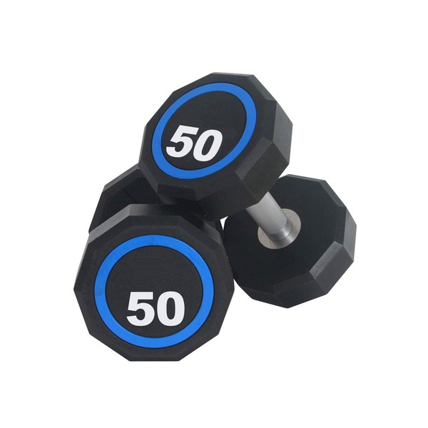 Fitness First Urethane Encased Dumbbell Pairs 5-100 lbs., F1DB 5 LBS,Black