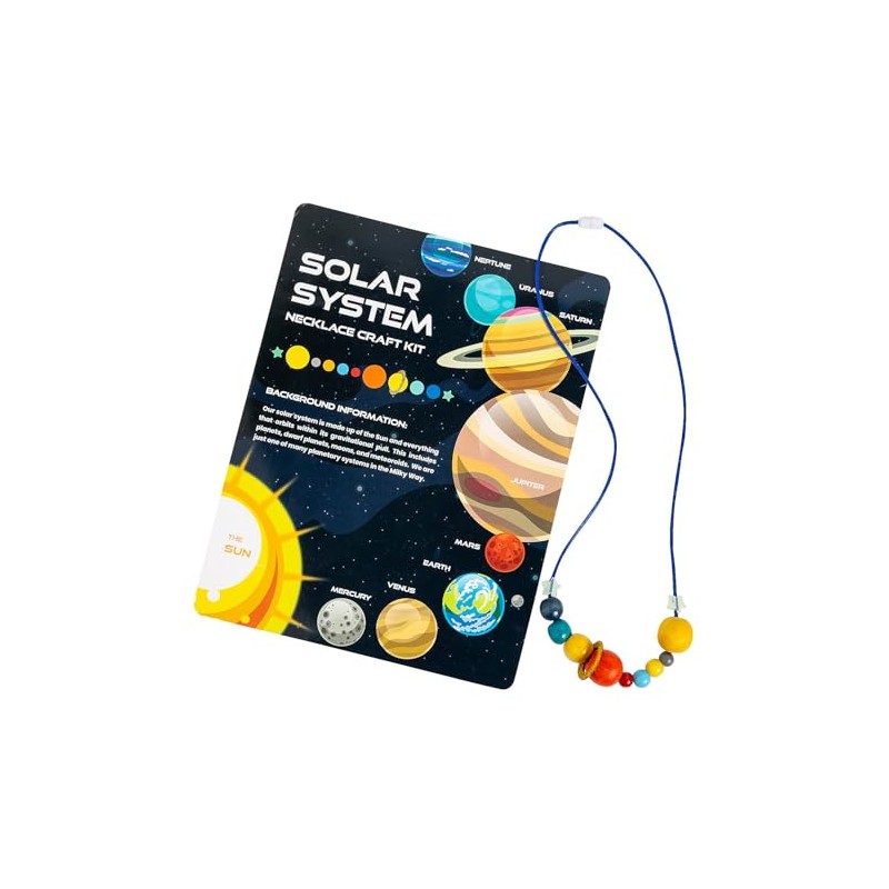 Fun Express Solar System Beaded Necklace Craft Kit - Makes