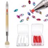 DANNEASY Rhinestone Picker Tool, Metal Diamond Art Pens Refillable Wax
