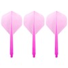 Condor Darts, Zero Stress Flight System - Standard Clear Pink