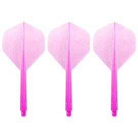 Condor Darts, Zero Stress Flight System - Standard Clear Pink - Long, Plastic