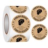 500Pcs Farm Fresh Egg Carton Stickers 2 inch-Kraft Round Unwashed
