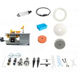 Jewelry Rock Polishing Machine Bench Lathe Polisher Set 350W 110V Jewelry Gem Rock Jade Grinder Polisher Saw Tool Kits Grinding Machine