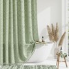 Dynamene 80 Inches Long Shower Curtain, Boho Tufted Geometric Striped