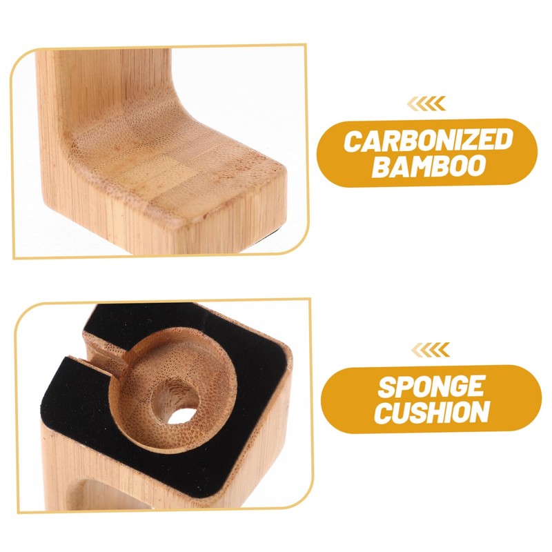 iplusmile 2pcs Bamboo Charging Stand for Smart Watch Natural Charging