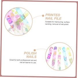 WOONEKY 5 Pack Nail Files Manicure Buffers Glass Nail File Boards Smooth for Professionals Learners Random