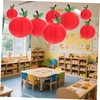 LIFKOME 6pcs Apple Lanterns for Classroom Decorations Cheerful Fruit Theme