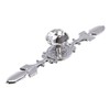 BSTKEY 10 Pack Crystal Drawer Knobs with Silver Plate -