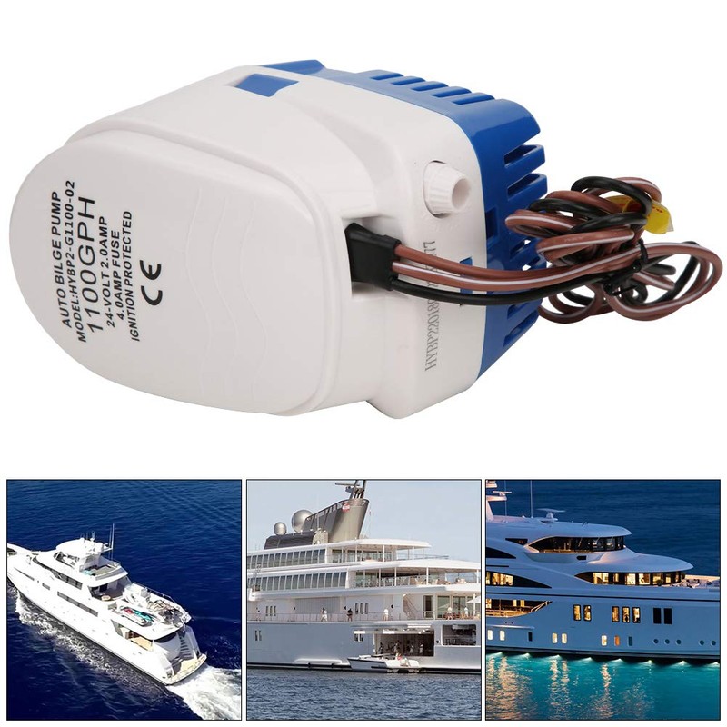 24V Boat Marine Pump, HYBP2G1100-02 Automatic Bilge Pump Silent Fully