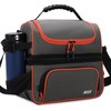 MIER 2 Compartment Lunch Bag Tote with Shoulder Strap for