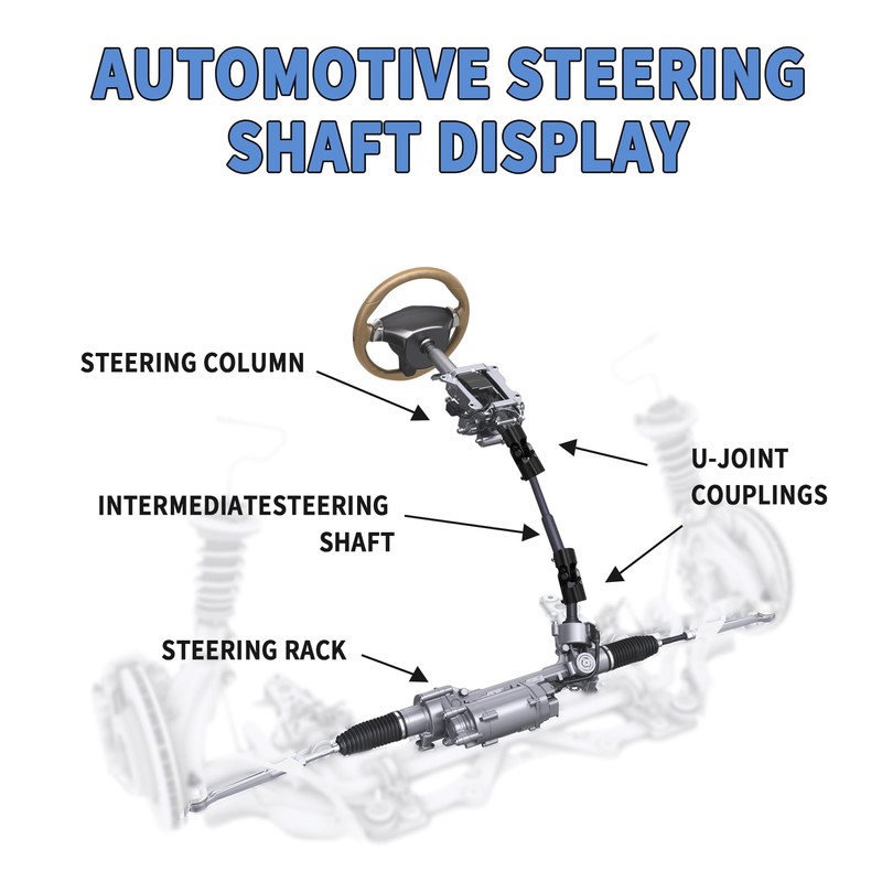 RABROPAR 1" DD x 1" DD Steering Universal U-Joint Black
