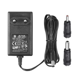 Security-01 AC to DC 18V 1A Power Supply, Plug 5.5 mm x 2.1 mm with Selectable 5.5 mm x 2.1 mm, 3.5 mm x 1.35 mm Plug Tips, Plug EU