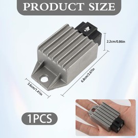 12V Universal Rectifier with Voltage Regulator 4 Pin for Scooters, Moped, ATV, Gokarts, Buggies with GY6 Motor from 50cc to 150cc - Stabilization and Improved Charging Capacity