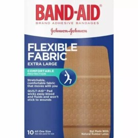 Band-Aid Brand Adhesive Bandages Flexible Fabric Extra Large 10 Count Pack of 3